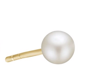 6 mm ferskvands perleørestik med 8 karat stik, 1 stk